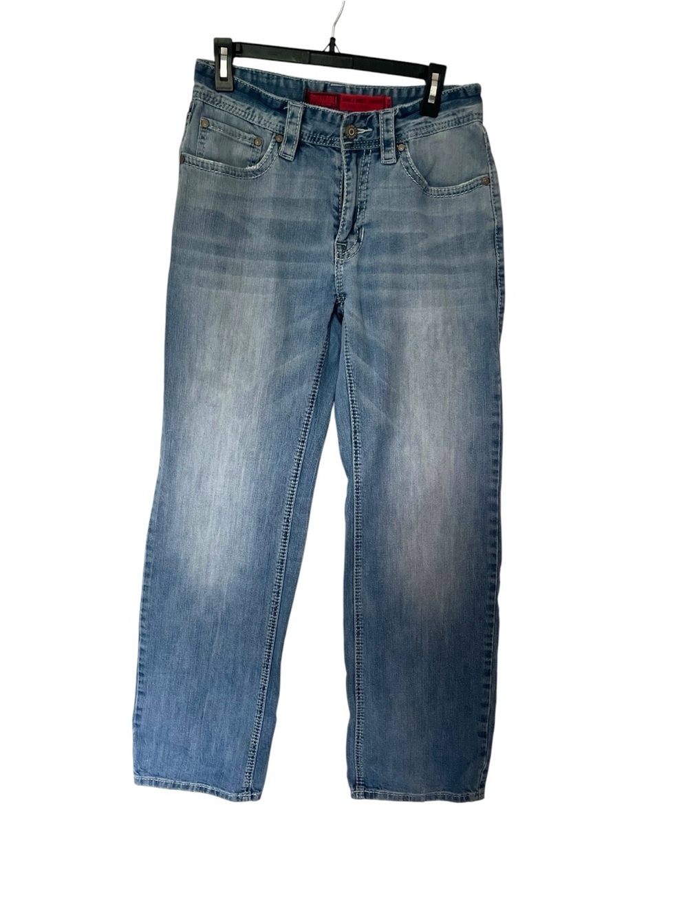 Rock & Roll Denim Double Barrel Straight Relaxed Leg Jeans Mens JDX 34 Blue Wash